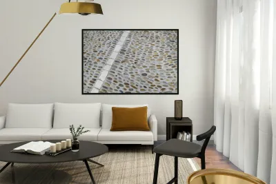 Cobblestone street Lourmarin Reproduction