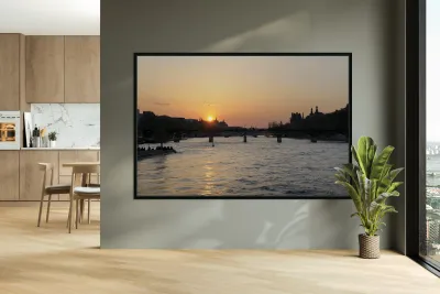 Seine River Sunset -  Paris Reproduction