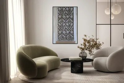 Decoracion del Patio de los Leones. The Alhambra. Granada. Andalusia. Spain Reproduction