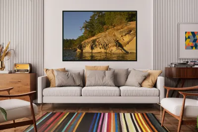 Wave etched sandstone cliff - Tent Island Reproduction