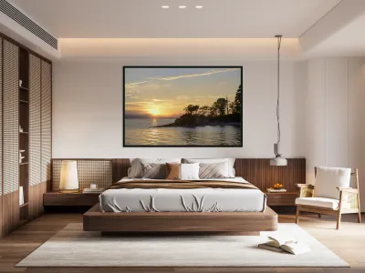 Sunset over Vancouver Island Reproduction