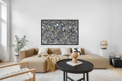 Rocks covered with water - Tent Island Reproduction