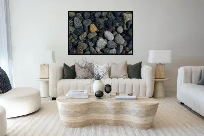 Polished rocks under the water. Sucia Island Reproduction