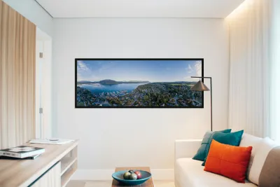 Cowichan Bay Panorama - Vancouver Island Reproduction