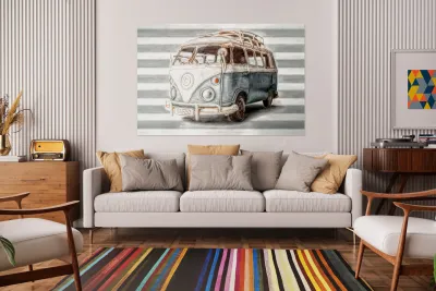 Blue Surf Camper Reproduction