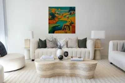 Beneath a Turquoise Sky Reproduction