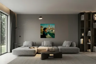 Through Her Eyes a Painted City Reproduction