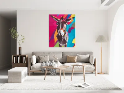 Pop Art Donkey Reproduction