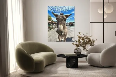 Oatman Donkey - abstract version Reproduction