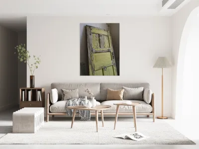 Old yellow door -1 Reproduction