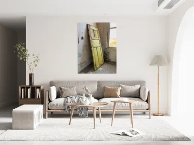 Old yellow door -2 Reproduction