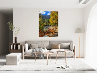 Autumn at Icicle River Reproduction