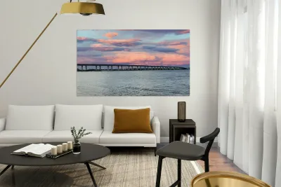 Sunset Bridge  Reproduction