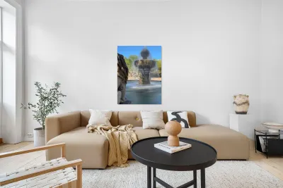 Fountain at English Village Reproduction