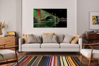 Christmas at London Bridge Reflection Reproduction