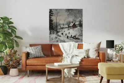 Frozen Village Comes to Life Reproduction