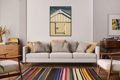 Yellow Beach Hut Reproduction