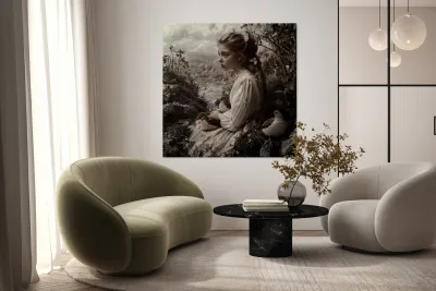 The Girl Who Spoke to Birds Reproduction