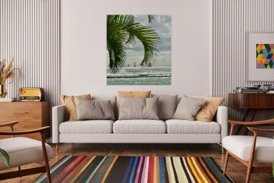 Oahu through the Palms Reproduction