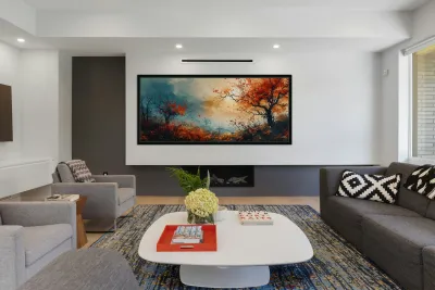 Embers Of Autumn - Modern Floral Field Art Prints Reproduction