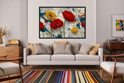 Fleurs En Mouvement - Flowers In Motion - Dynamic Floral Art Prints Reproduction