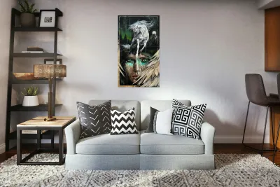 Mathieu Ruel  -  Courage  Acrylic  48 x 70.jp Reproduction