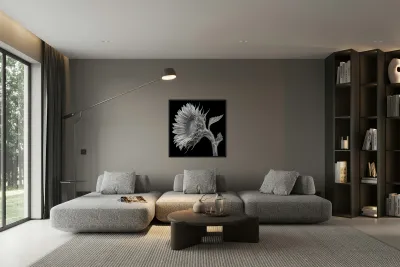 Sunflower Selfie 13 - Sunflower Portrait Art Prints Reproduction