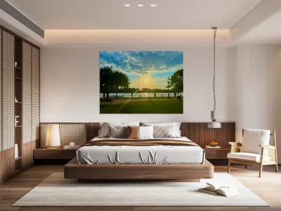 Sunset Reflections from the Quiet Side of the World Reproduction