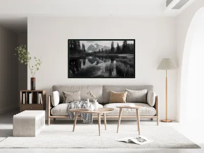 Reflections Of The Wild - Monochrome Landscape Art Prints Reproduction