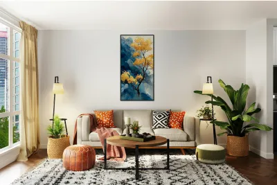 Kin No Ki 金の木 - Tree Of Gold - Japanese Nature Art Prints Reproduction