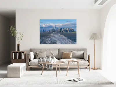 One World Trade Center dominates skyline of Lower Manhattan from Reproduction