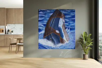 Lewanda Lim  - Costly Collateral - Collage - 54 x  66 Reproduction