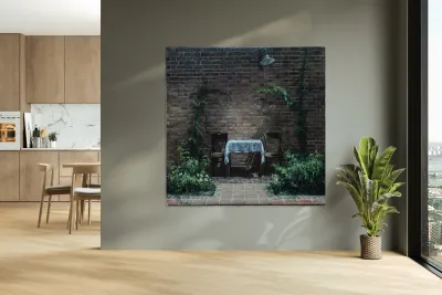 Javad Zarban -    Remembrance  of That Day - Oil Painting - 12 * 12 inches Reproduction