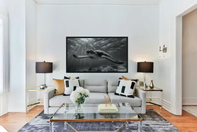 The Slow Path – Minimal Monochrome Art Print Reproduction