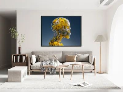 Thoughts in Bloom – Sugar Skull Art Print Reproduction