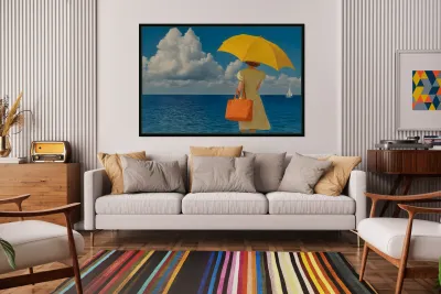 Shade of Summer – Vintage Beach Poster Art Print Reproduction