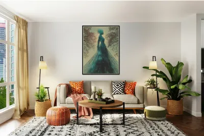 The Lady of Paris – Vintage Fashion Art Print Reproduction