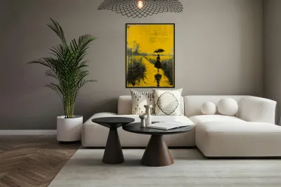 Silence at Sunset – Vintage Romantic Art Print Reproduction