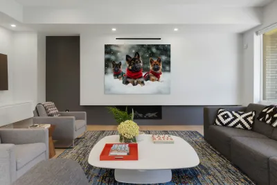 German Shepherd Puppys First Snow Day Adventure Reproduction