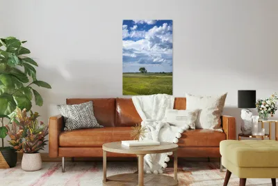 Lone Tree on a Cloudy Day Reproduction