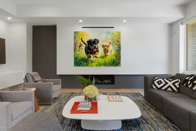 Rottweiler Puppy Ready To Play With Siblings Reproduction