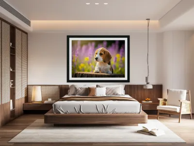 Beagle Puppy Claims His Royal Throne Reproduction