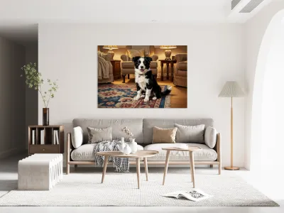 Vigilant Puppy Guards Hidden Toy Location Reproduction