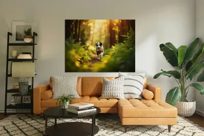 Australian Shepherd Puppy Begins Flower Delivery Mission Reproduction