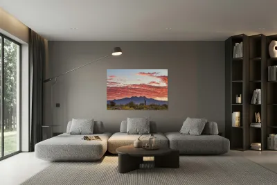 Arizona Four Peaks Mountain Colorful View Reproduction