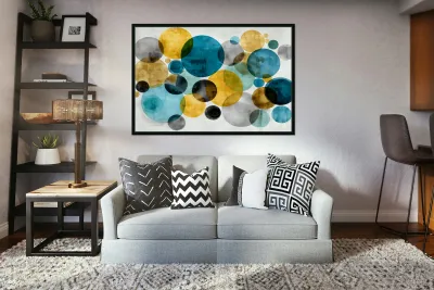 Circles in Balance – Modern Geometric Art Print Reproduction