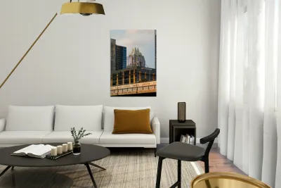 Frost Bank Tower in Austin said to resemble the head of an owl s Reproduction