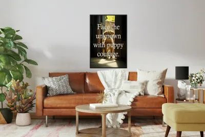 Face Unknown with Puppy Courage Reproduction