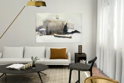 First Snow   Contemporary Realism - Andrew Wyeth Reproduction