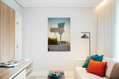 The 66 Motel - Needles California sign Reproduction